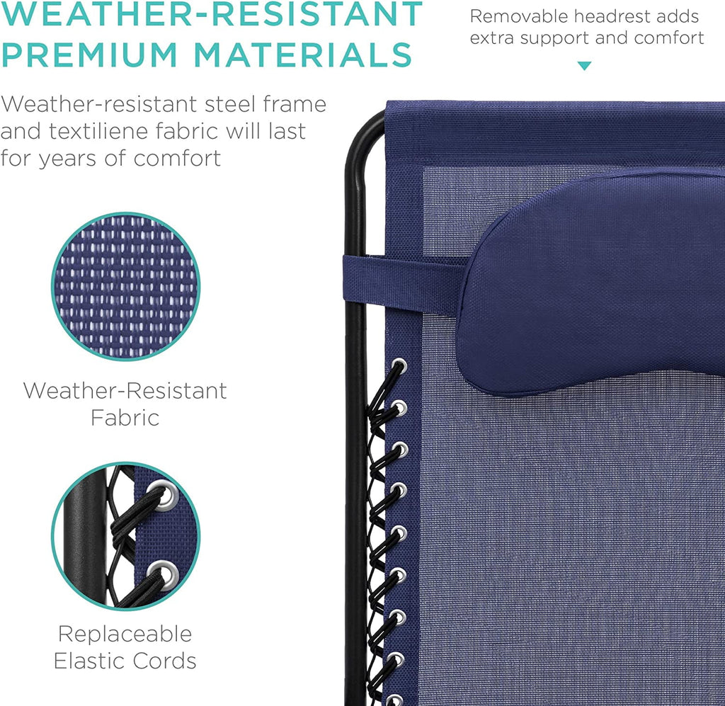 Oversized Zero Gravity Chair with Cup Holder and Pillow I161618