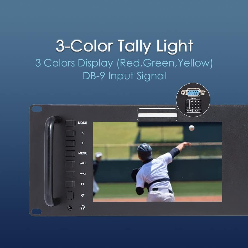 7 Inch 3RU SDI Rack Mount Monitor IPS LCD Screen R619