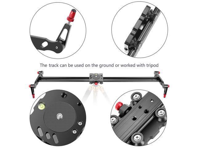 Aluminum Alloy Camera Track Slider with 4 Bearings O9641