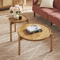 Round Solid Wood Coffee Table Q6559