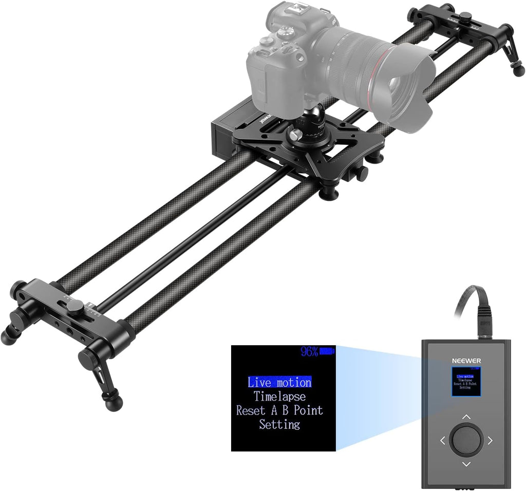 Motorized Camera Slider Carbon Fiber Dolly Rail with Remote Controller C486355