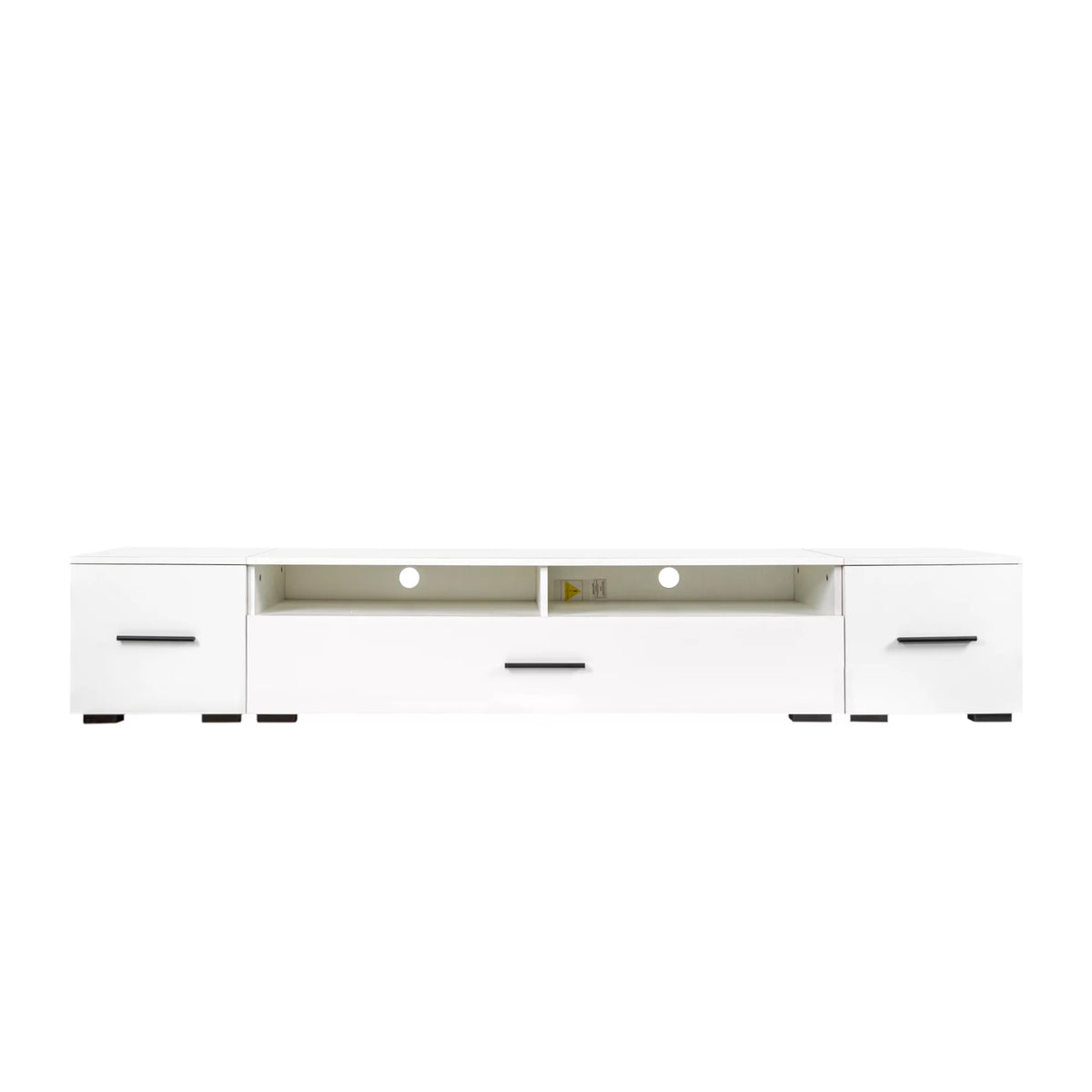 White High Gloss TV Stand with LED Lights U7867