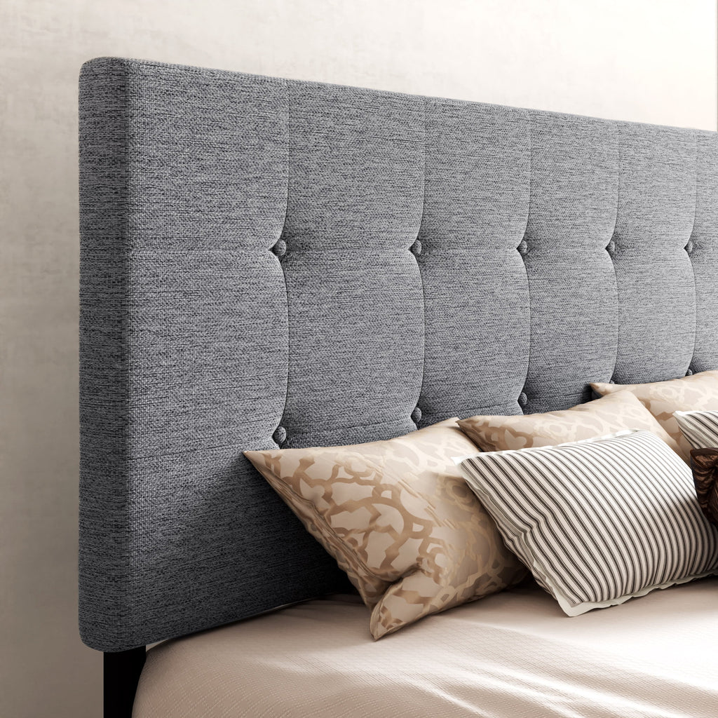 Light Grey Queen Platform Bed Frame with 4 Drawers Storage N206