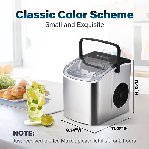 Countertop Ice Maker Machine with Scoop & Basket O8614