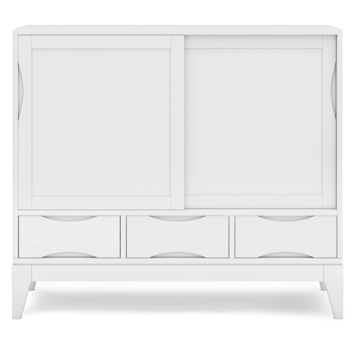 White Solid Hardwood Storage Cabinet I53444