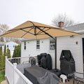 10 FT Square Aluminum Cantilever Patio Umbrella O395536