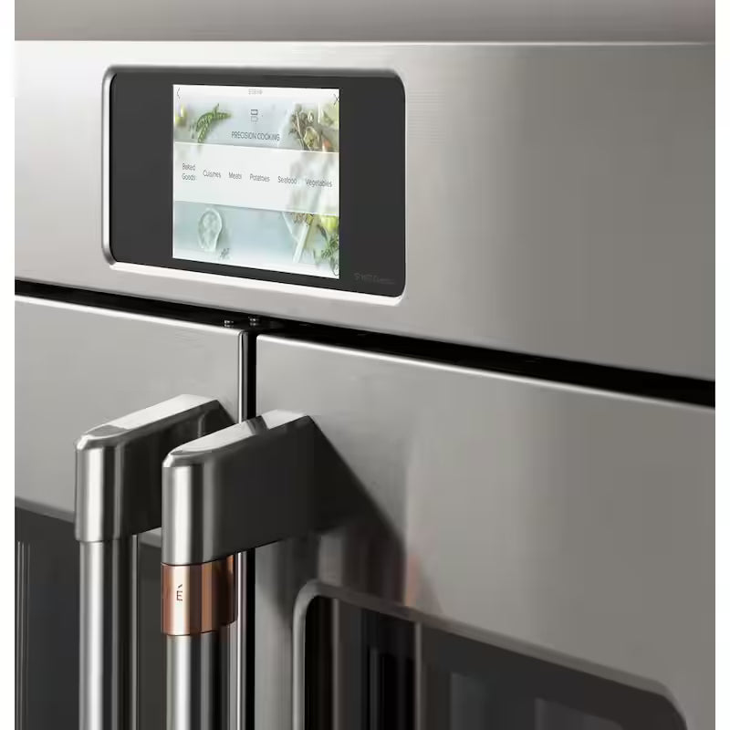 30 in. Smart Single Electric French-Door Wall Oven with Convection Self-Cleaning in Matte Black D6654
