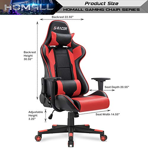White Ergonomic Leather Gaming Chair with Headrest and Lumbar Support X229