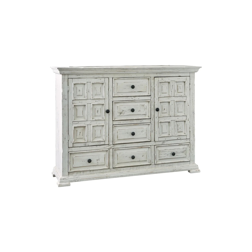 White Farmhouse Wood Dresser S59871