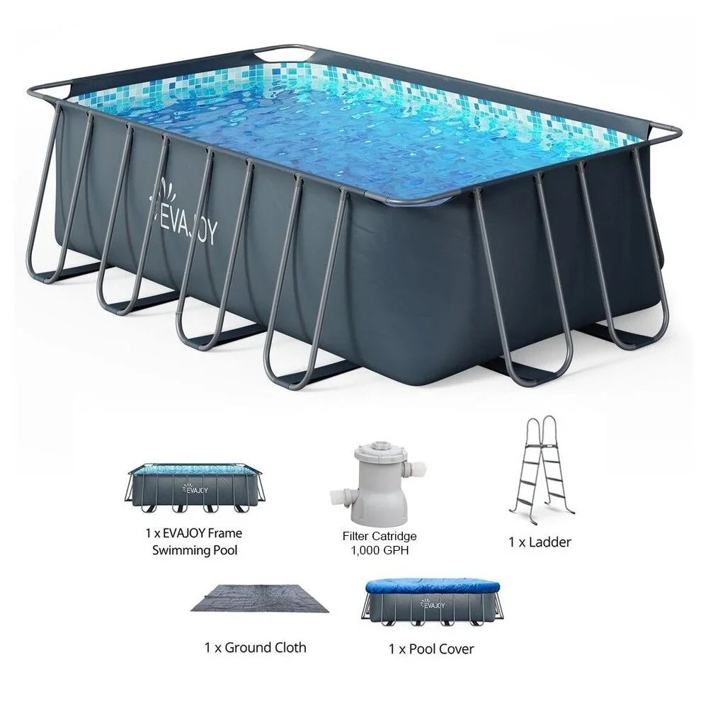 Rectangle Metal Frame Above Ground Swimming Pool B20836