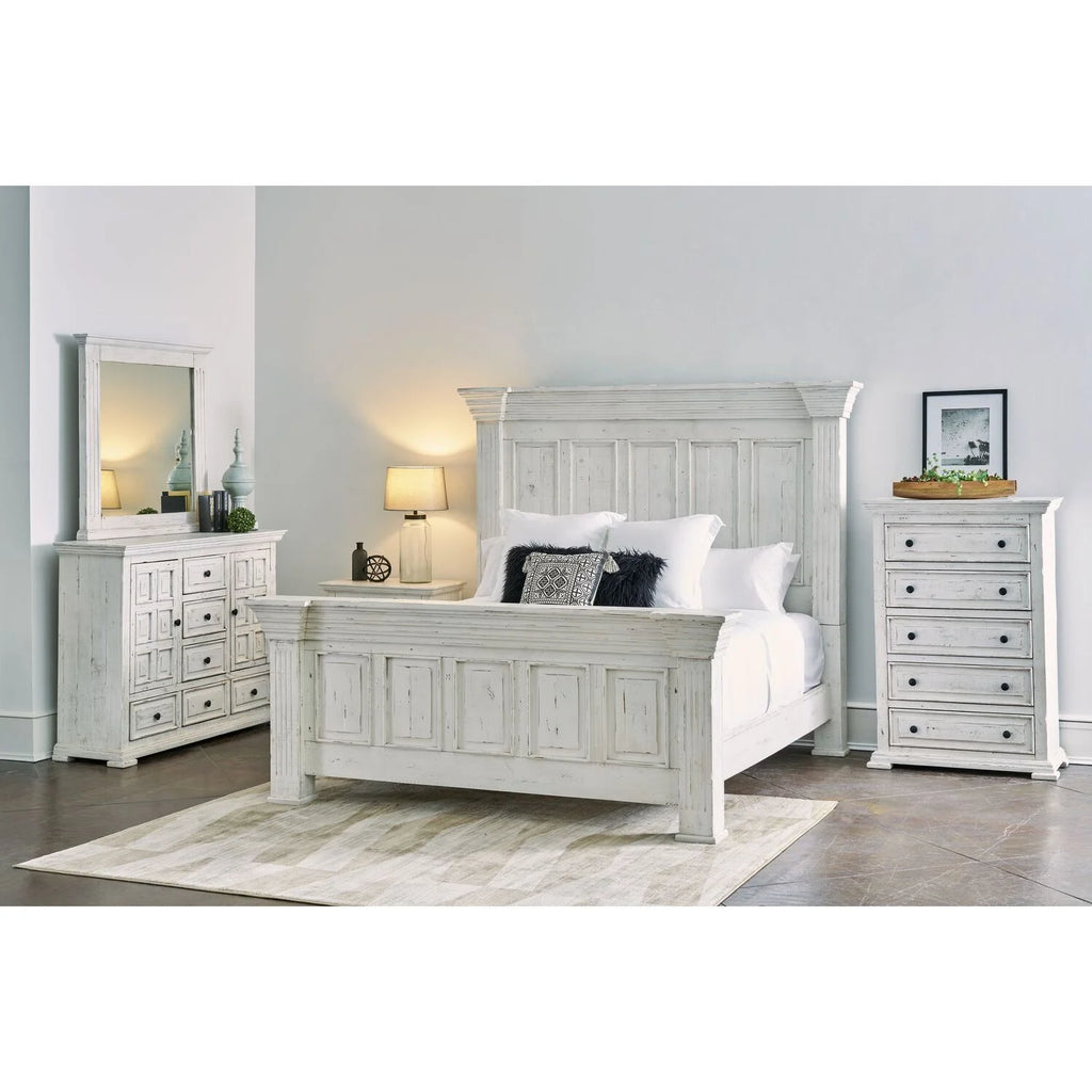White Farmhouse Wood Dresser S59871