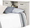 Full Winter Oak Bookcase Headboard U897362