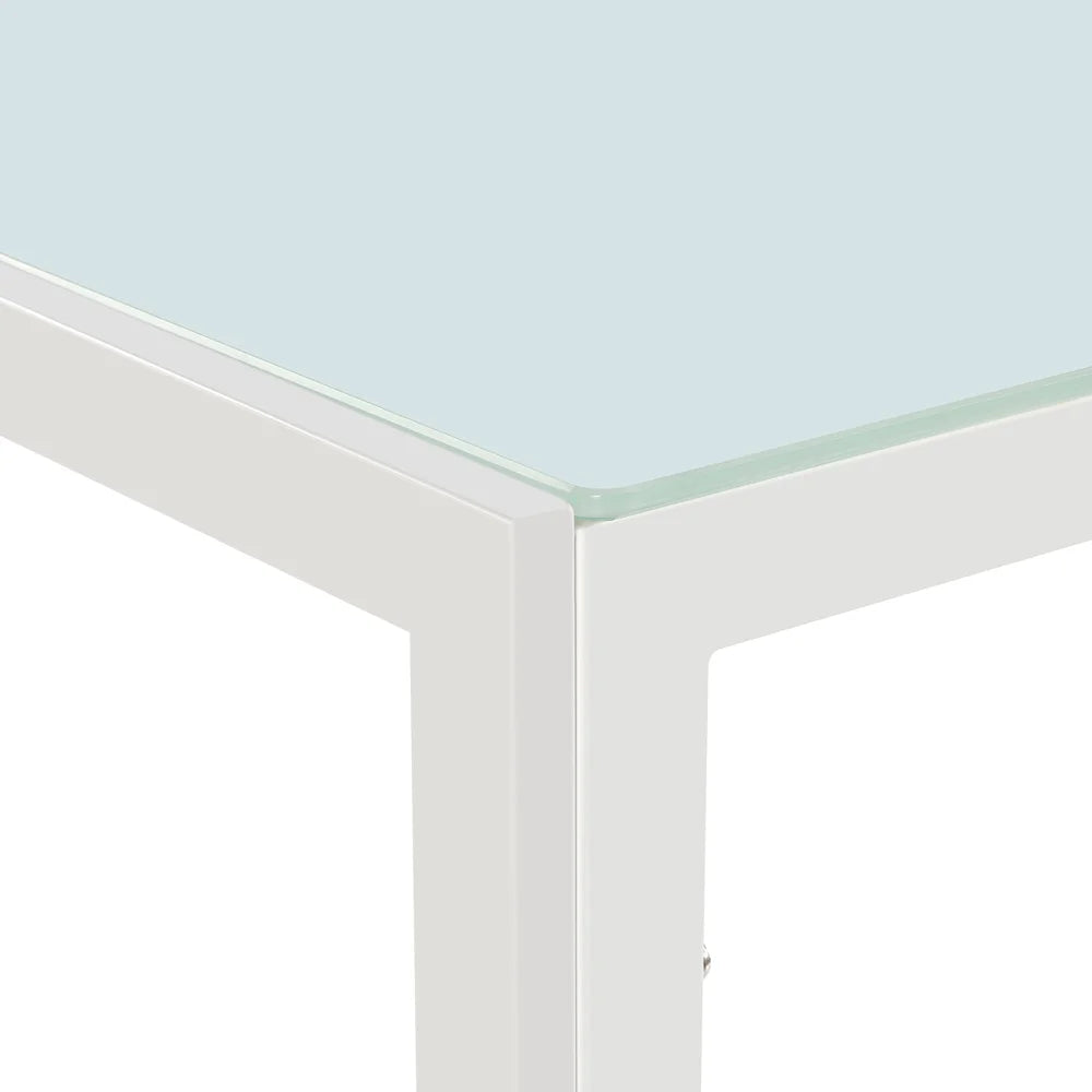 Glass Dining Table with 4 Metal Legs K456