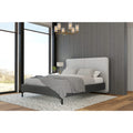 Gray Upholstered Queen Platform Bed K7405