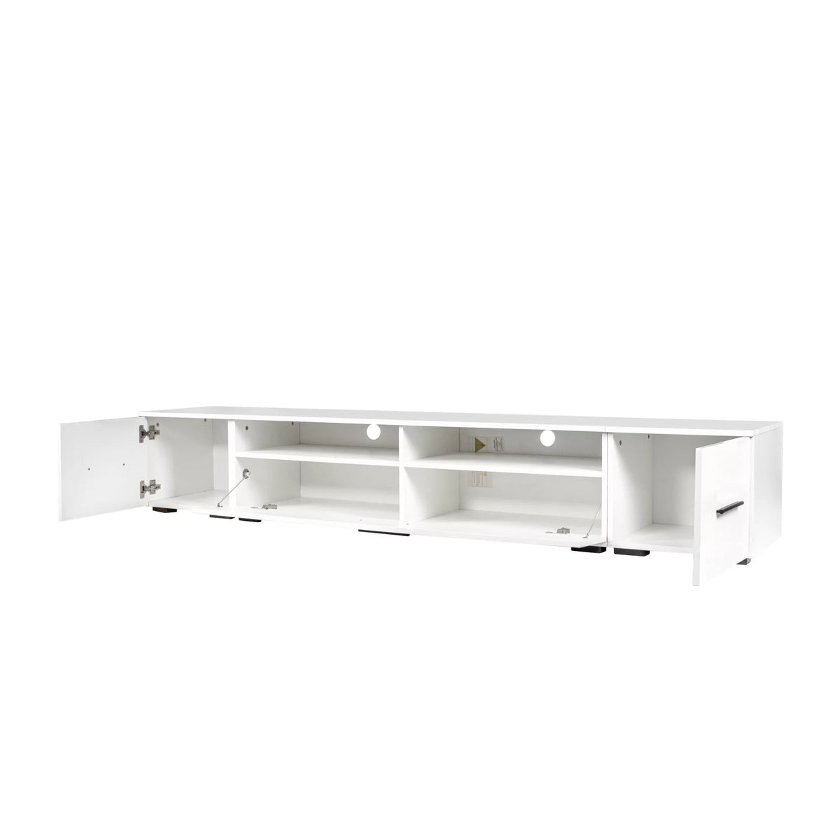 White High Gloss TV Stand with LED Lights U7867