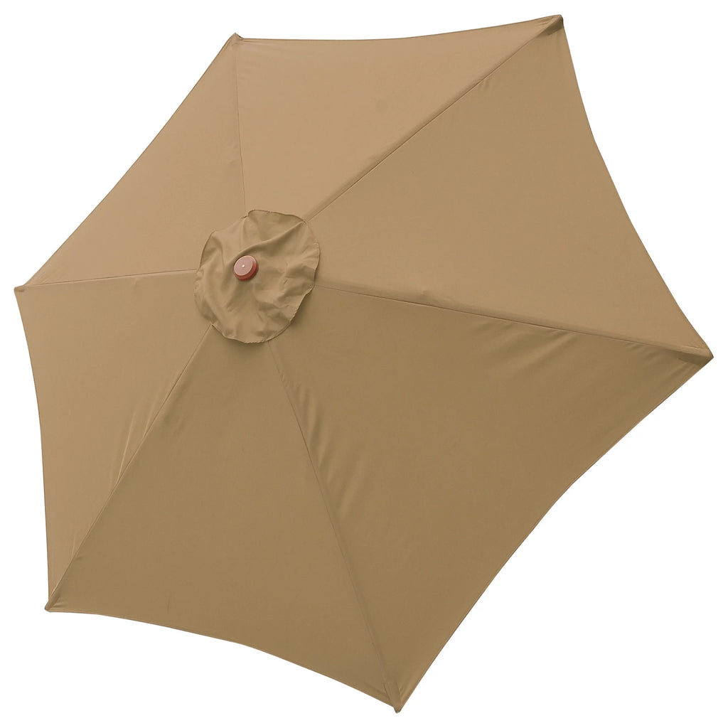 9' Patio Umbrella Replacement Canopy 6 Rib Tan T6960