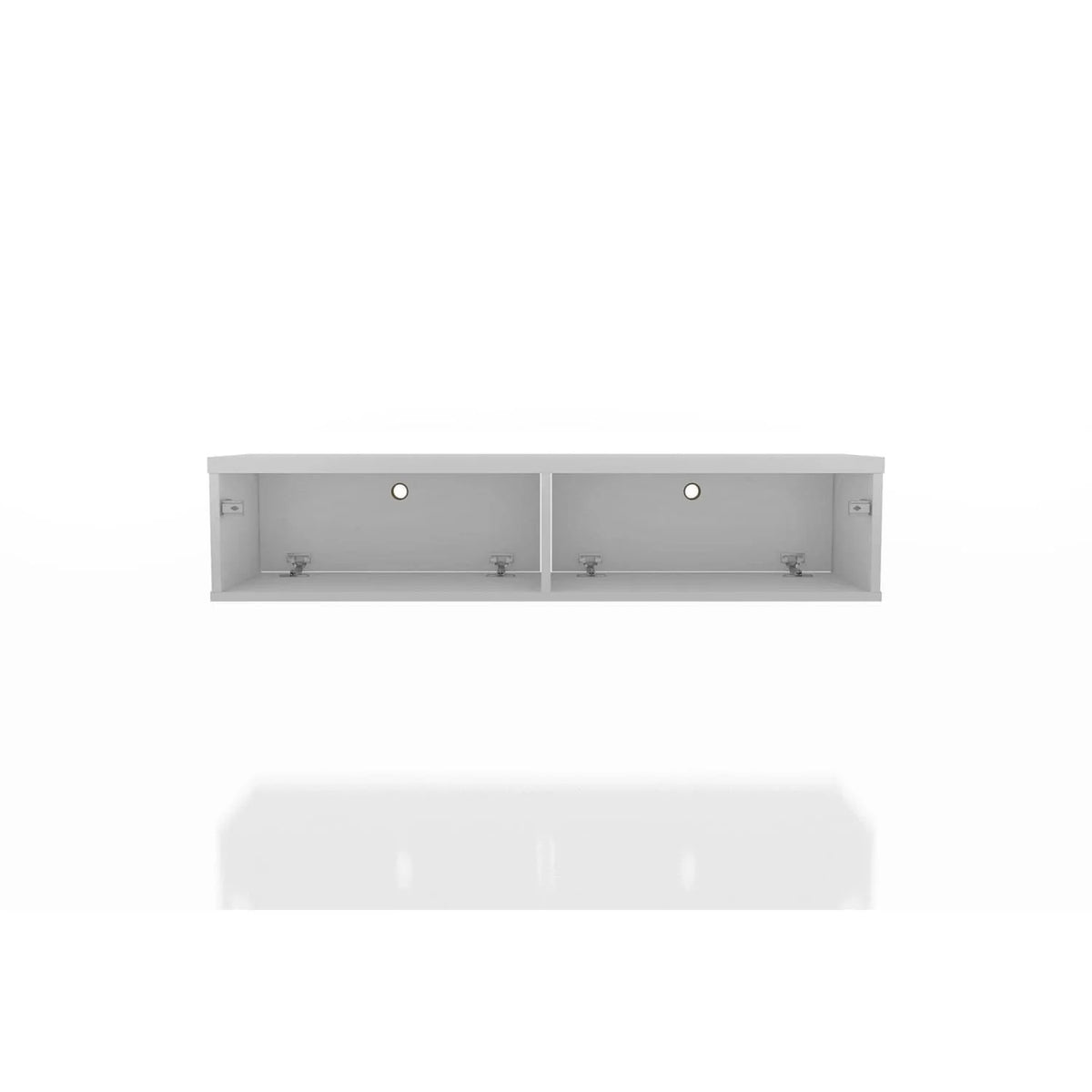 White 2 Shelf Floating Office Desk P972