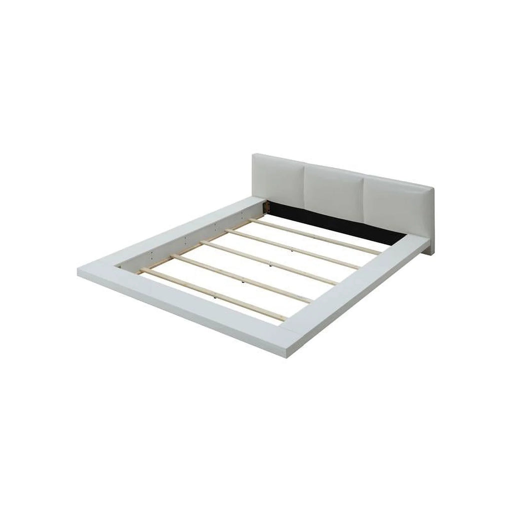 Solid Wood King Panel Bed in White N28390