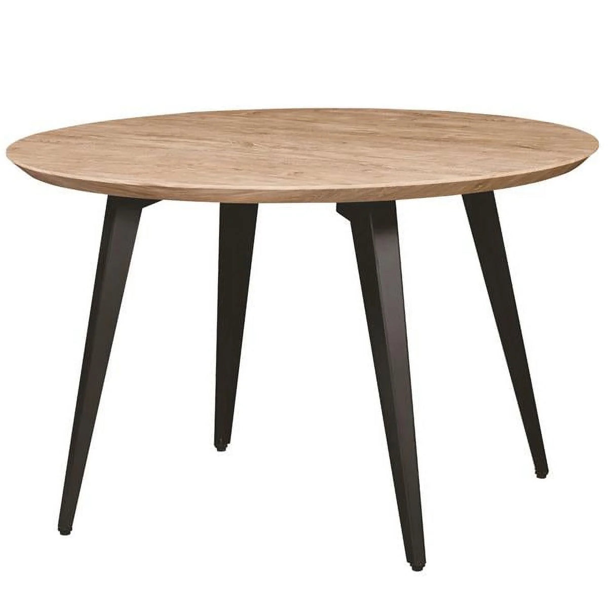 47 in. Round Wood Dining Table with Metal Legs G605
