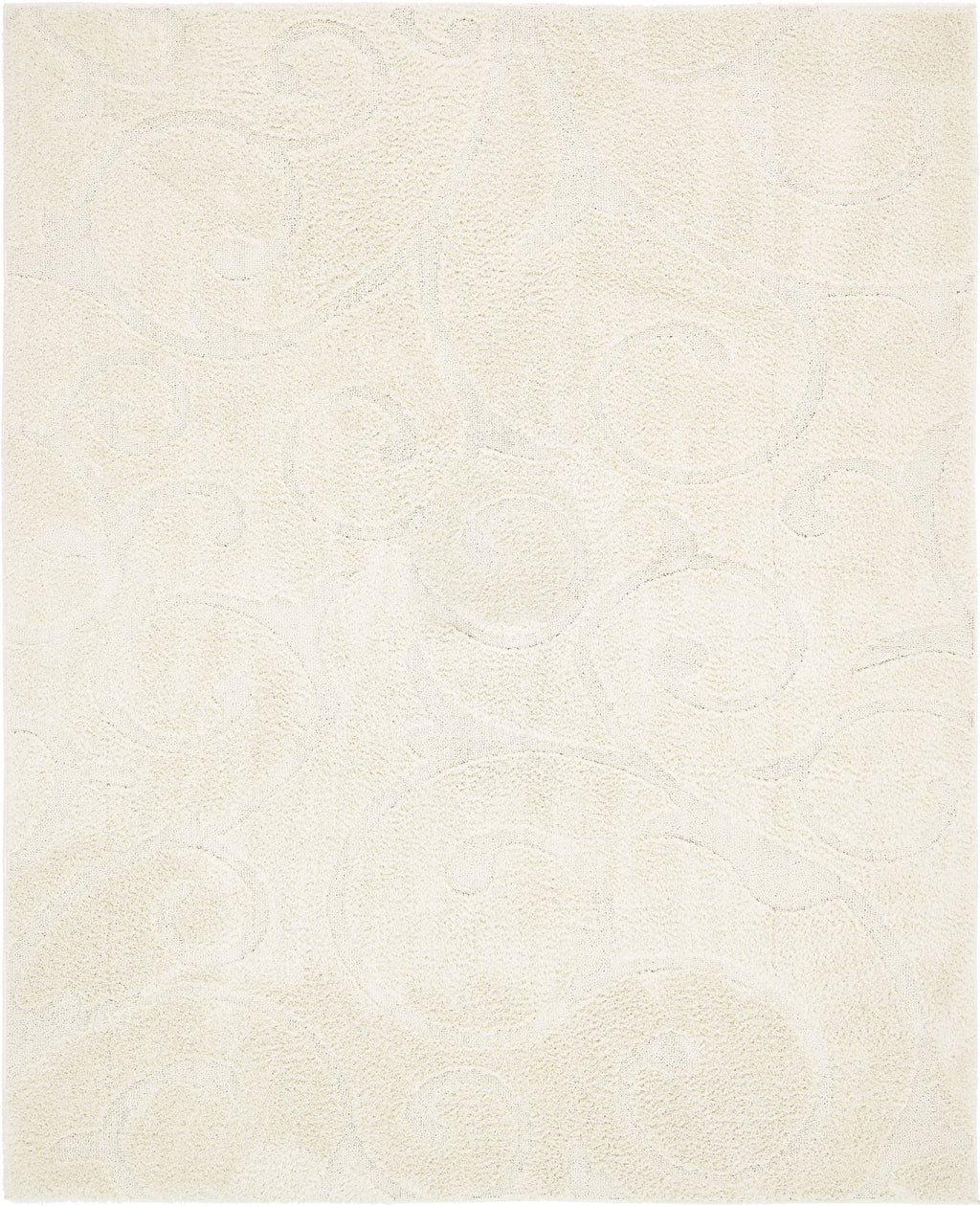 8' x 10' Ivory Shag Rug S10844