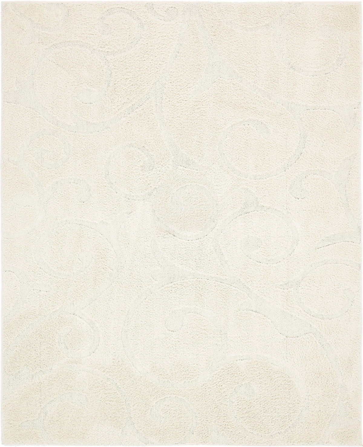 8' x 10' Ivory Shag Rug S10844