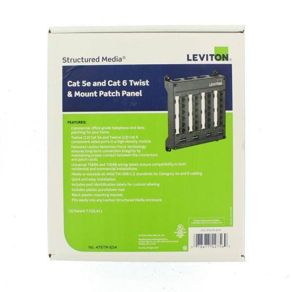 CAT 6 24 Port Black Patch Panel Z434