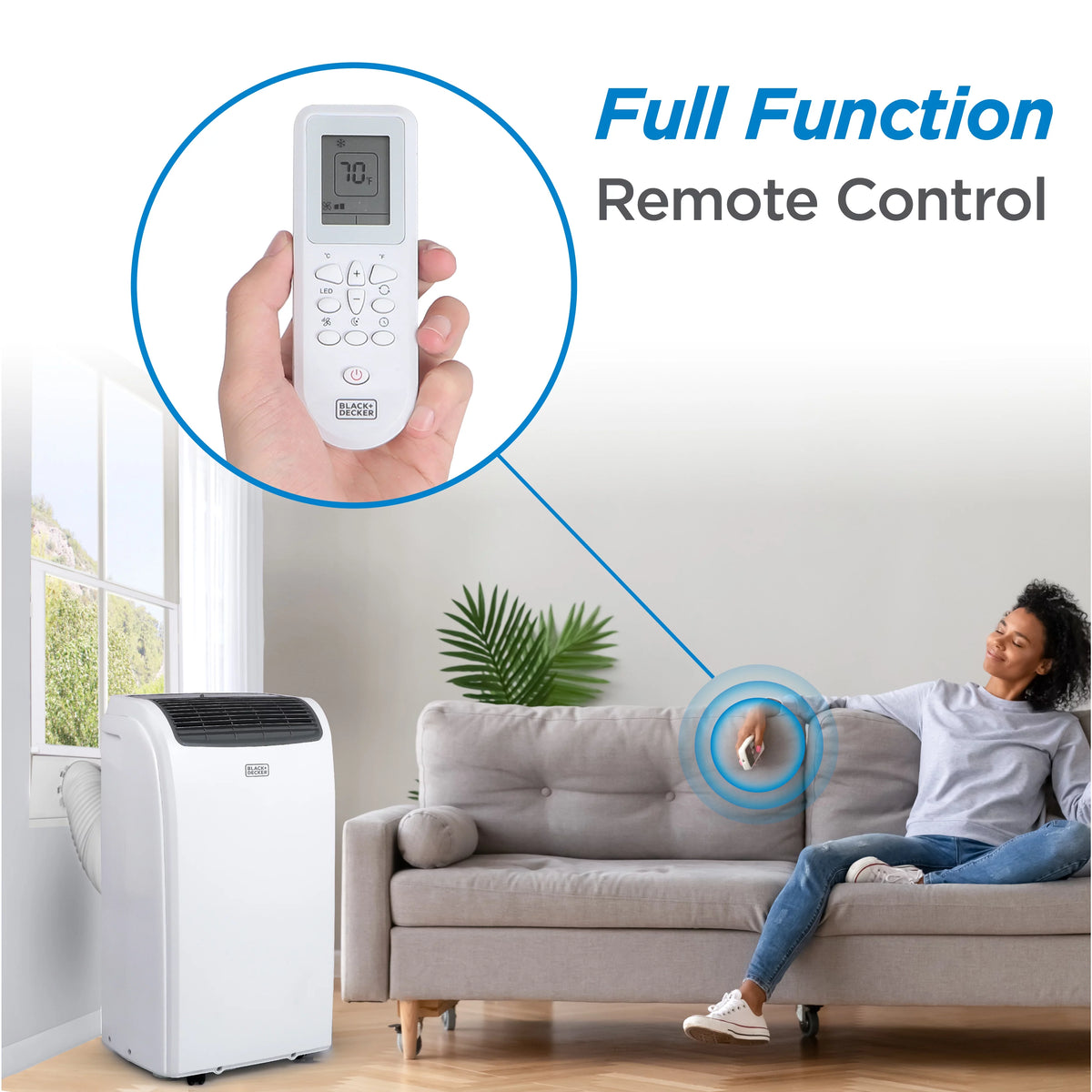6,500 BTU Portable Air Conditioner 3-in-1 AC Unit Dehumidifier Fan C9704
