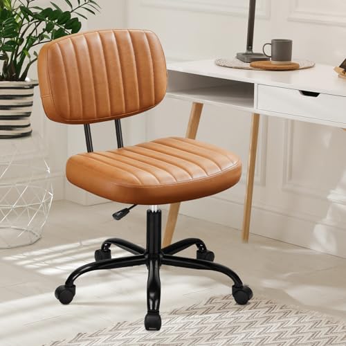 Deep Brown Height Adjustable PU Leather Swivel Office Chair R1393