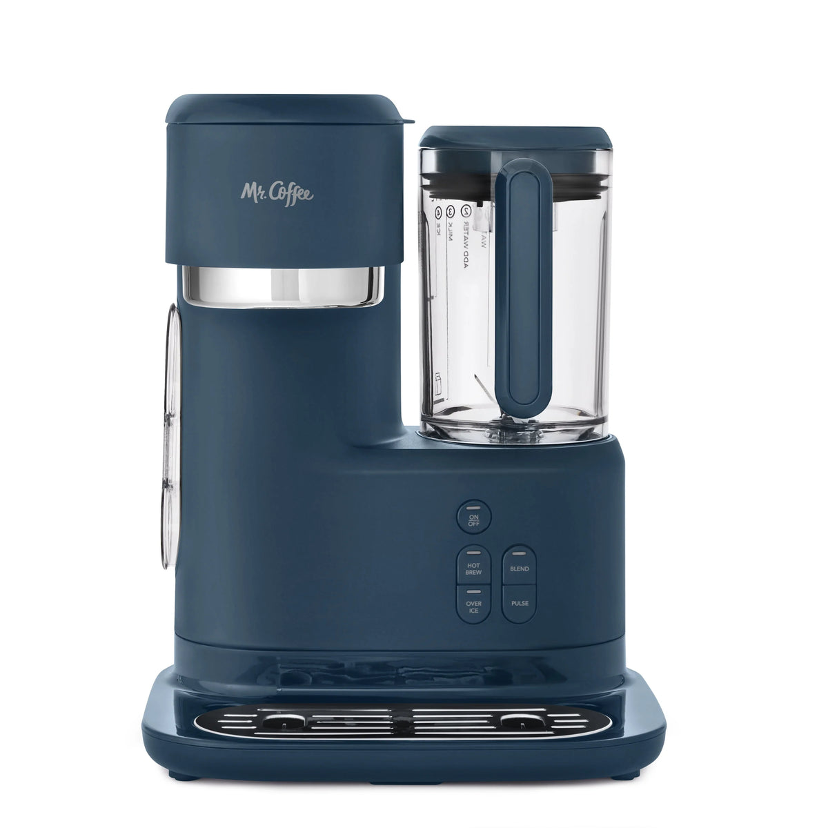 Navy Blue Single Serve Iced and Hot Coffee Maker and Blender C156589