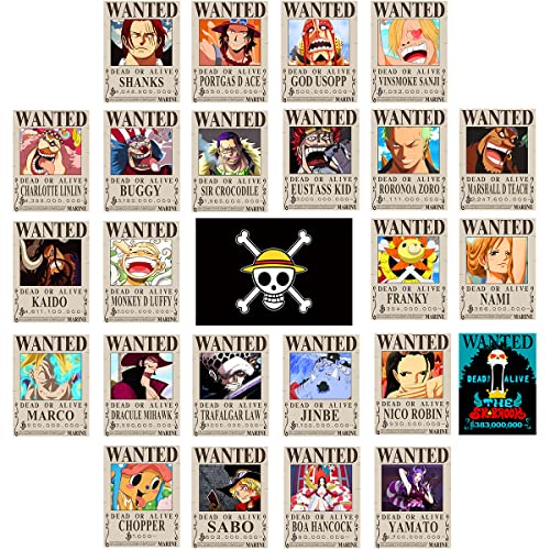 Anime Wanted Posters 25PCS 30×21cm A5410