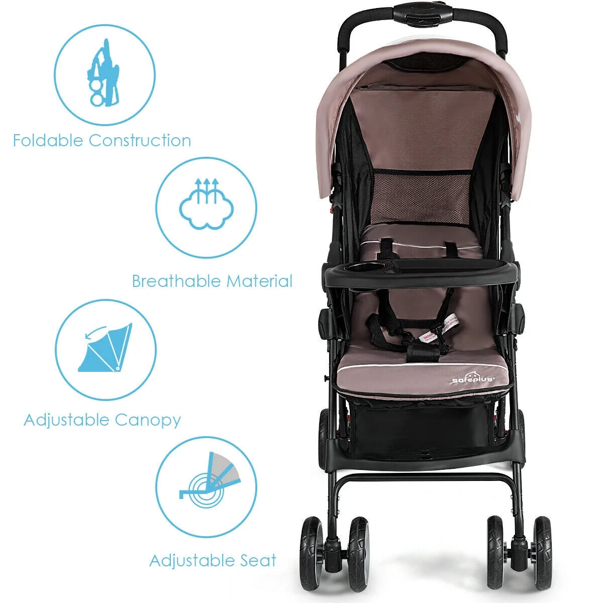 Foldable Lightweight Baby Stroller Pushchair X608427
