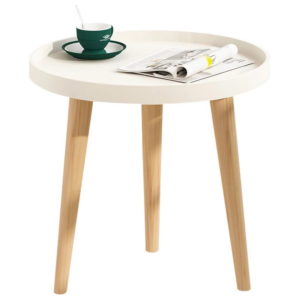 Round White Tray Side Table N498592
