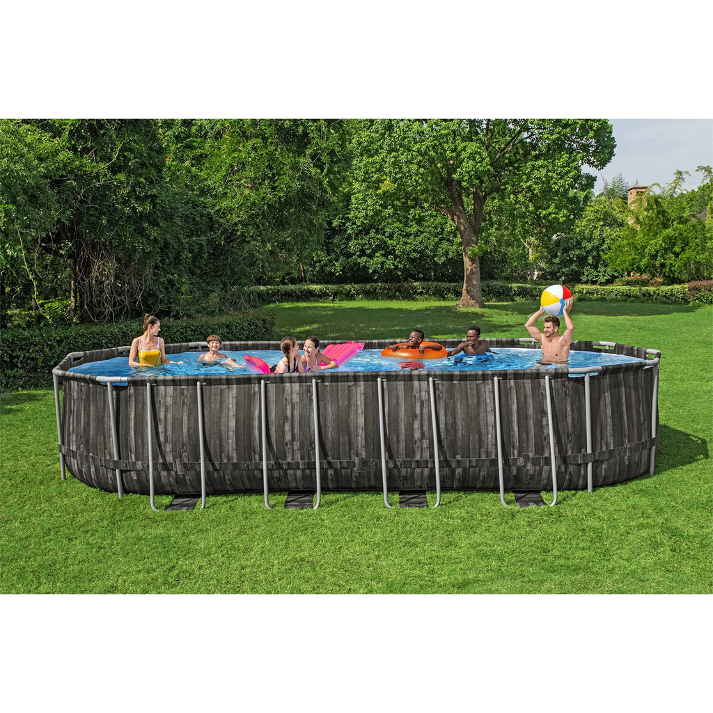 24' x 12' x 52" Oval Above Ground Swimming Pool Set V729365