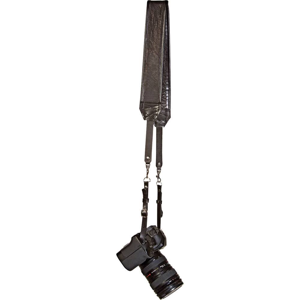 Black Leather Camera Strap P306