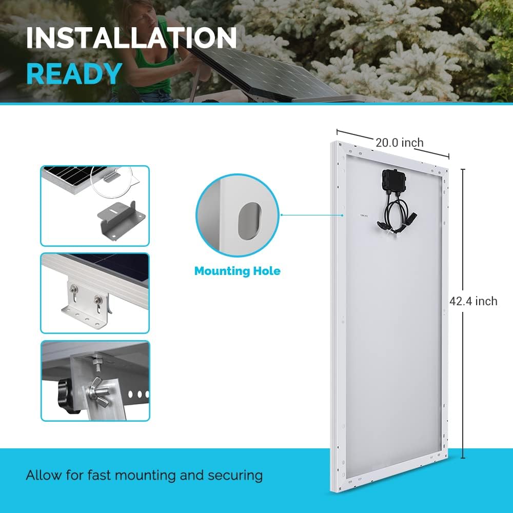 12 Volt 100 Watt Monocrystalline Solar Panel T134748