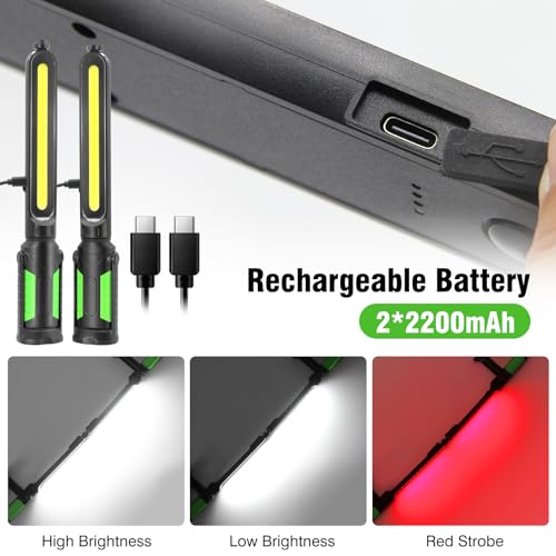 2400LM Rechargeable LED Work Light with Hooks S46548