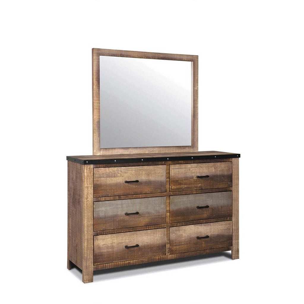 6 Drawer Farmhouse Wood Dresser W278