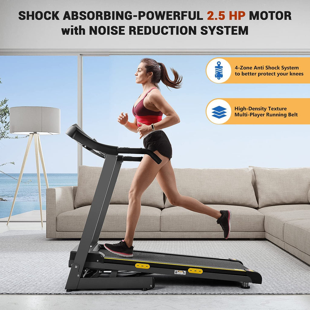 2.5HP Electric Folding Treadmill with 12-level Incline C96450
