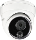 Wired PIR Dome Security Camera, 4K HD Color Night Vision, Indoor/Outdoor E188107