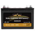 12V 105AH Dual Purpose AGM Battery, 825CCA Group 31M E566770