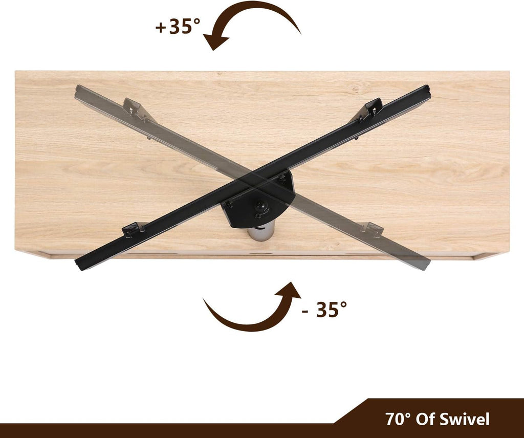 Rolling Wood Corner TV Console Stand with Wheels and Cabinets for up to 60 inch TVs, Walnut S376380