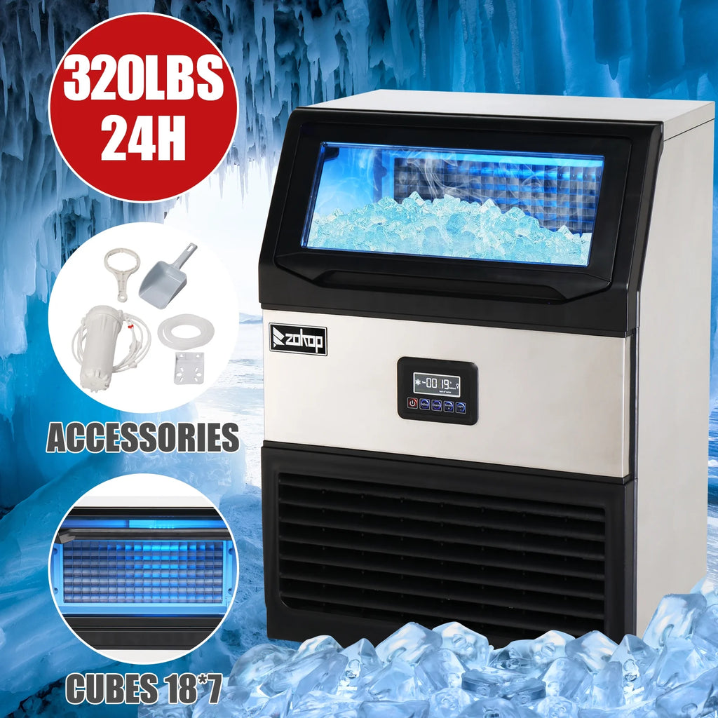 Commercial Stainless Steel Freestanding Ice Maker Cube Machine H241