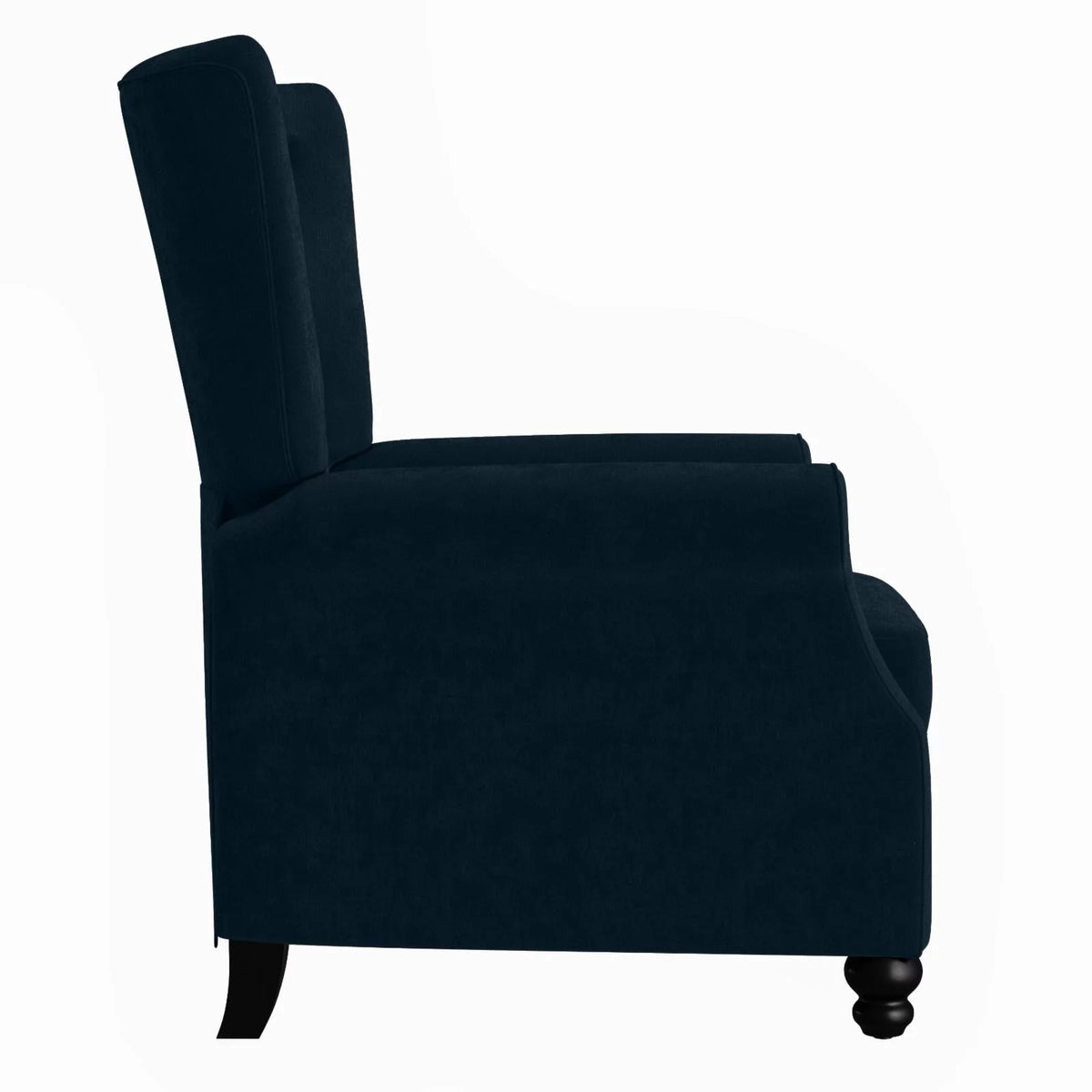 Navy Blue Velvet Push Back Recliner Q890