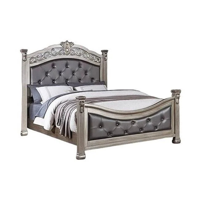 King Size Upholstered Headboard Bed Y811