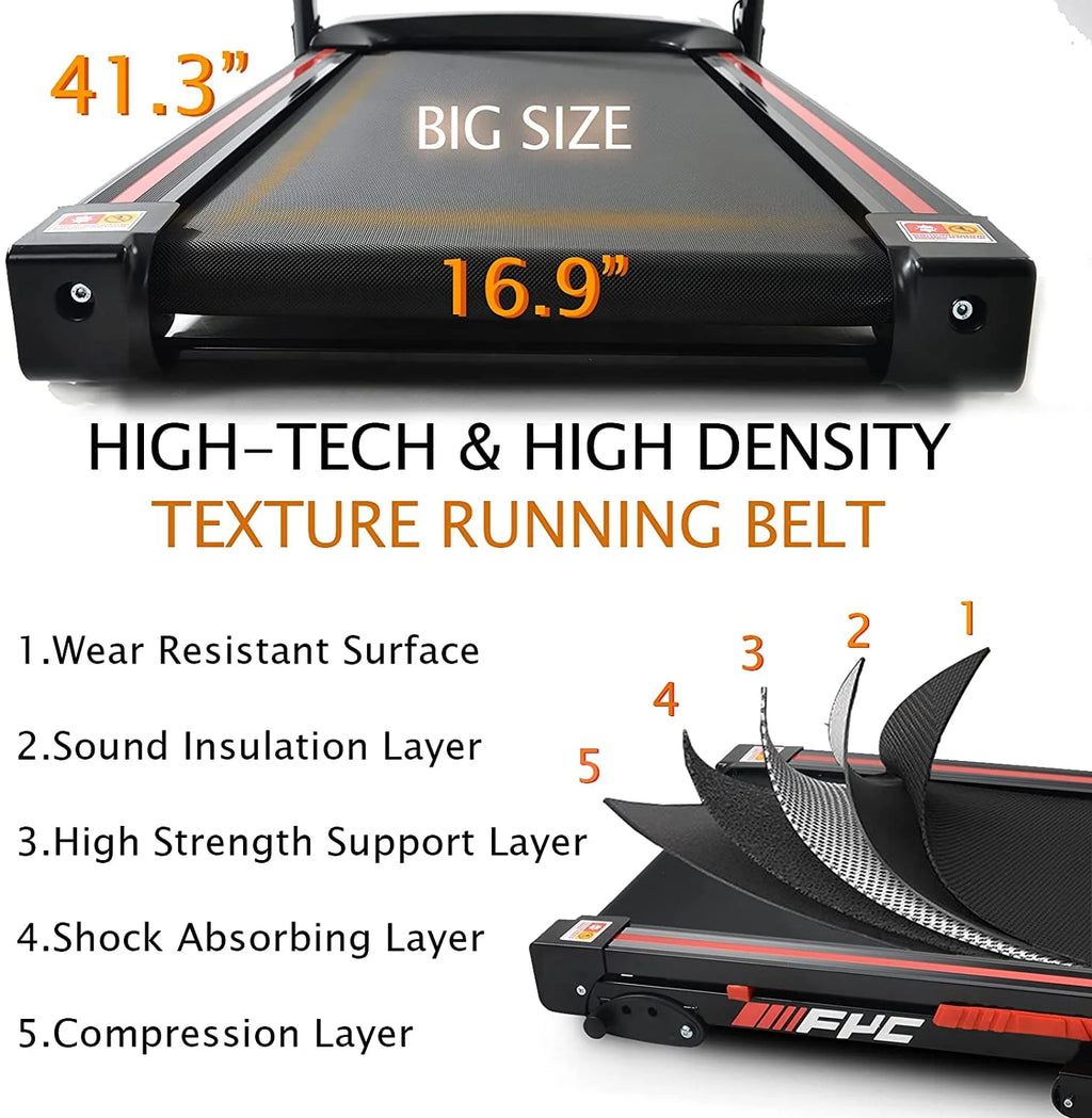 3.5HP Folding Treadmill with Incline 300LBS Capacity Q369