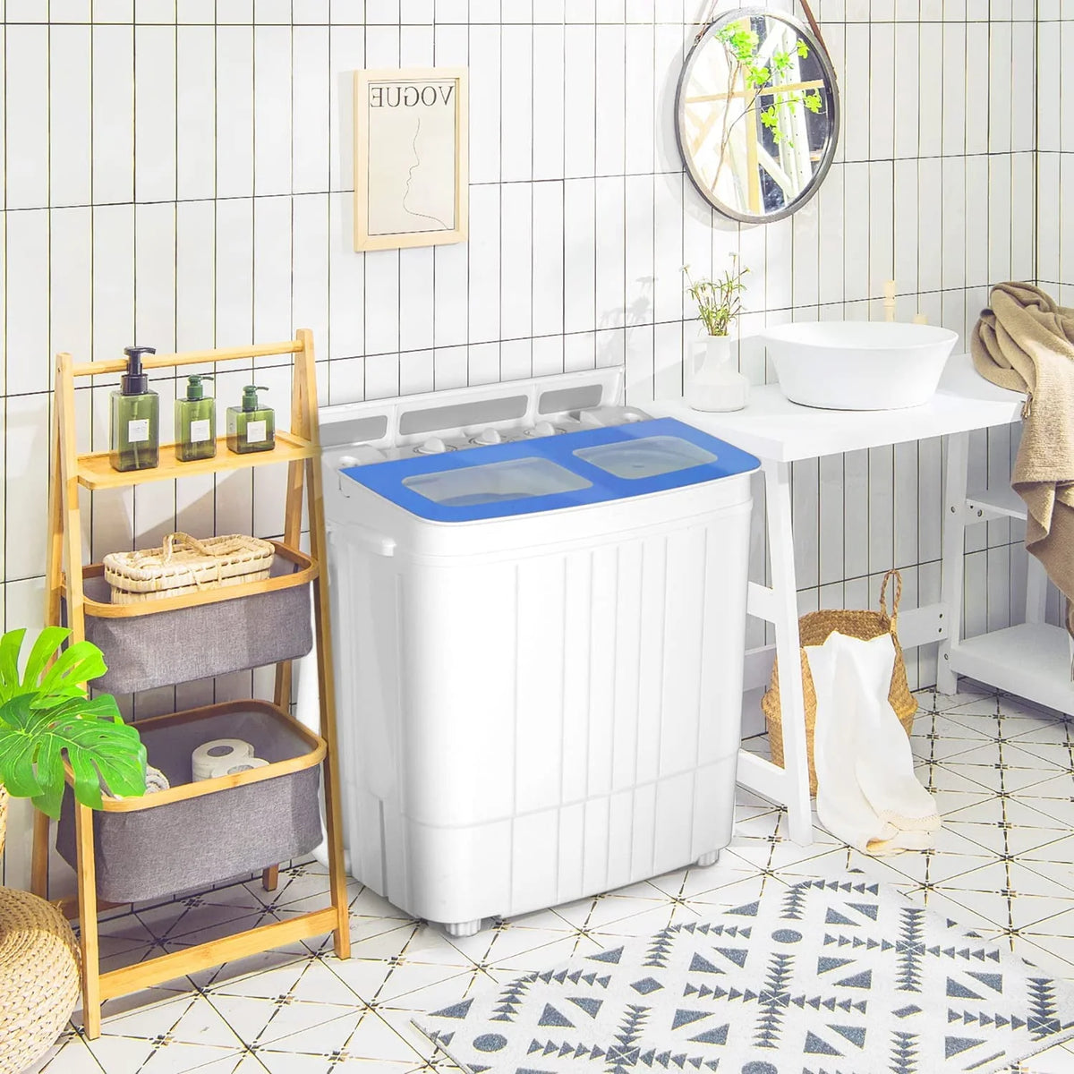 Portable Mini Twin Tub Washing Machine B46489