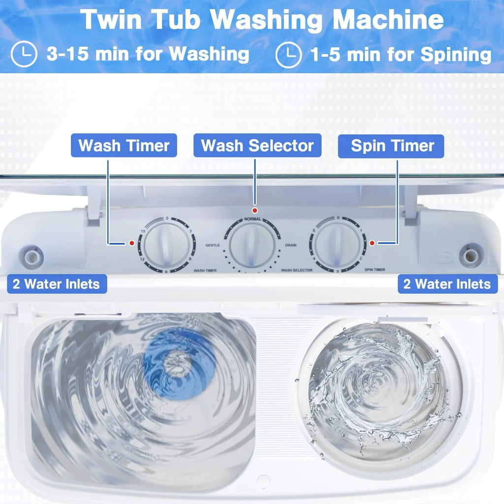 Portable Mini Twin Tub Washing Machine B46489