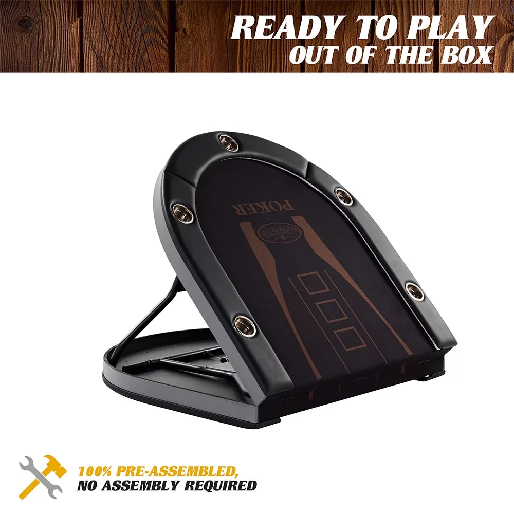 10-Player Poker Table with LED Lights H4794