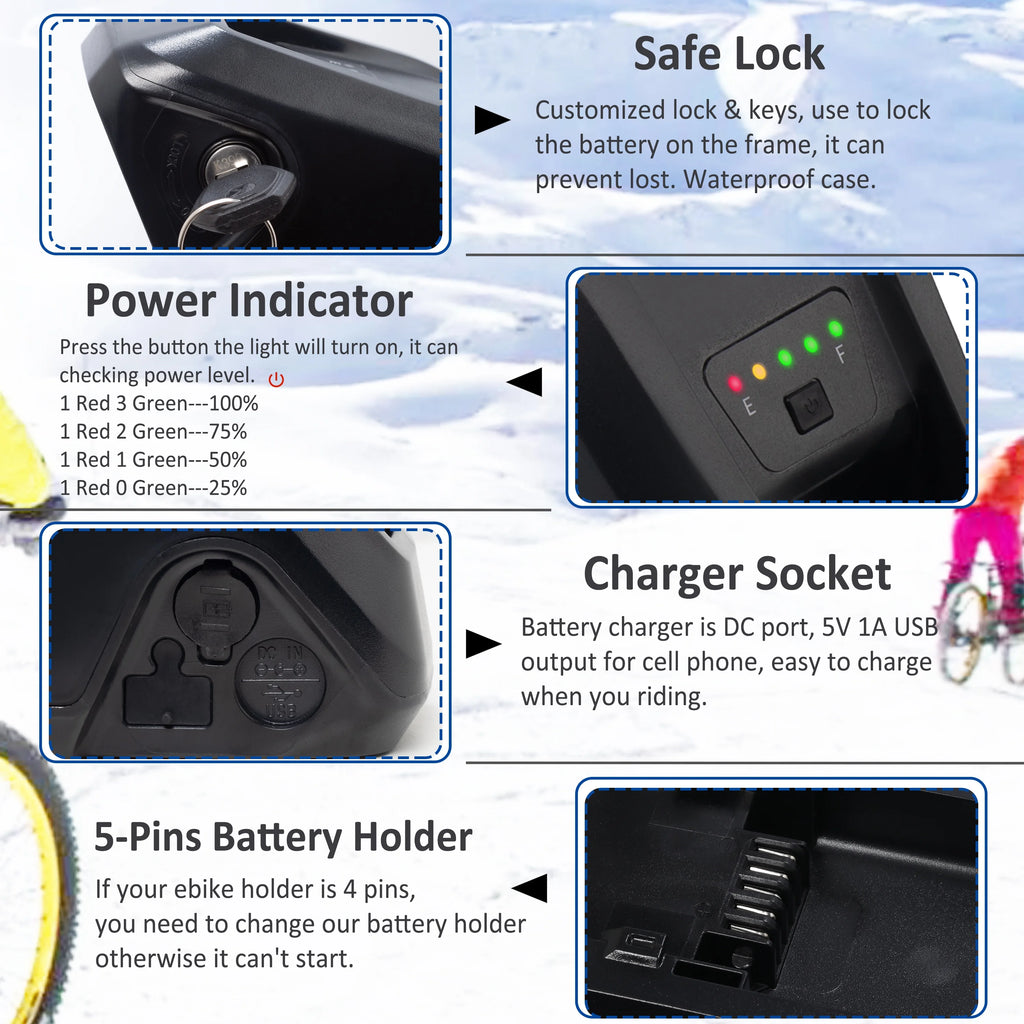 48V 20AH Lithium Ebike Battery X72880