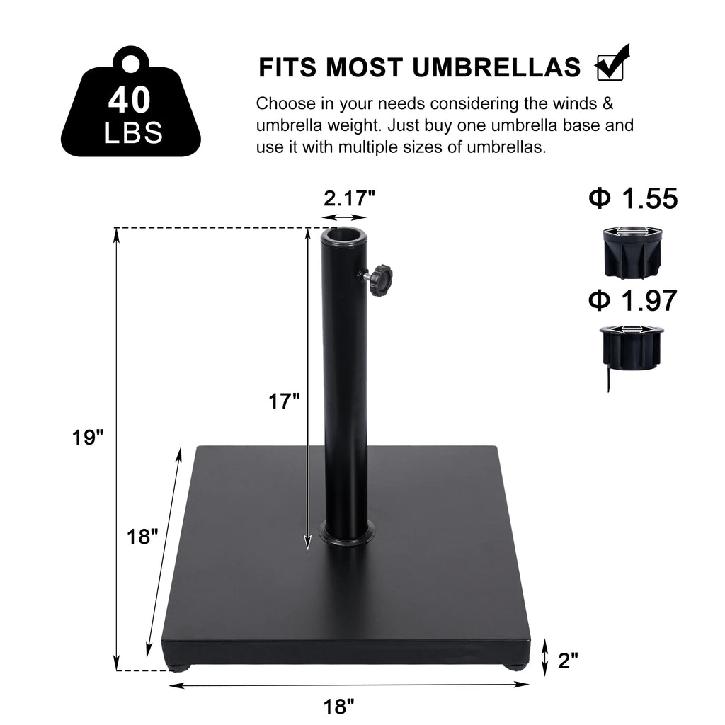 42lbs Waterproof Square Umbrella Base X707958